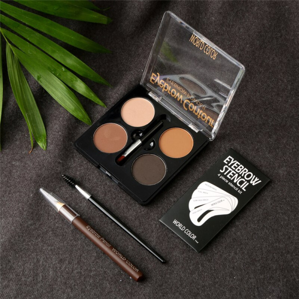 Maxi набор для макияжа бровей PRO. BROWS от MAC (4 оттенка теней, карандаш, кисть для нанесения, кис