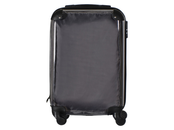 Чемодан прозрачный «Visit»  со сменной вставкой, Цвет серый/прозрачный