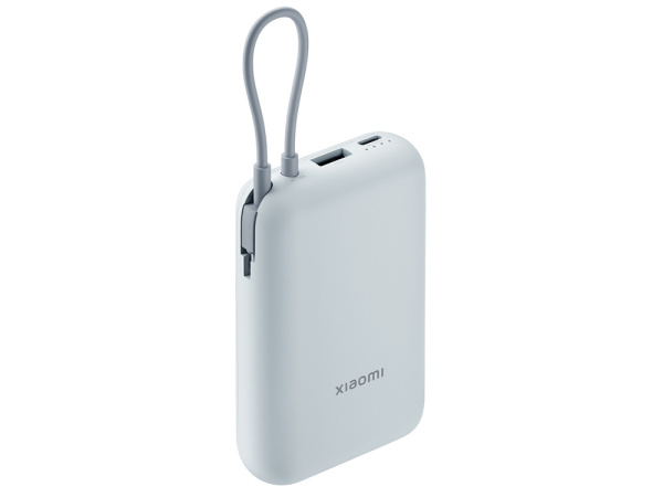 Внешний аккумулятор со встроенным кабелем Mi Power Bank (Integrated Cable), 10000 мАч, Цвет голубой лед