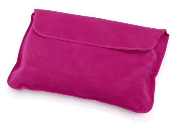 Набор для путешествий «Глэм», Цвет маска - светло-розовый, подушка, чехол - фуксия, беруши - оранжевый