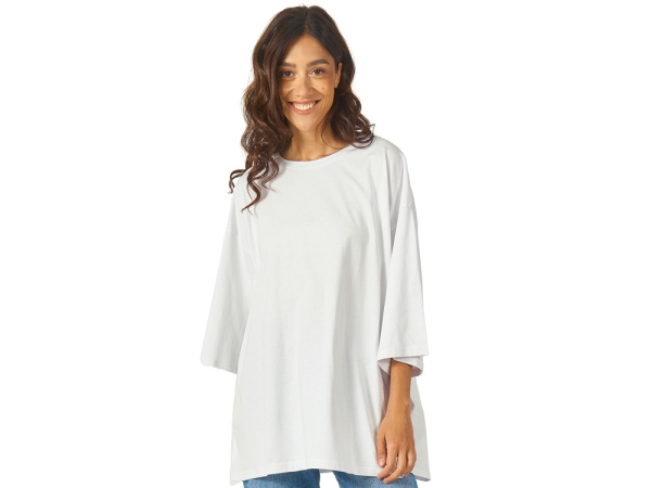 Футболка оверсайз «Berlin» унисекс, Размер XS-S, Цвет молочный