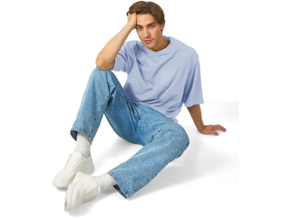 Футболка оверсайз «Berlin» унисекс, Размер XS-S, Цвет небесно-голубой