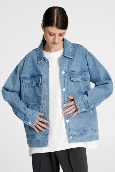 Куртка джинсовая O2, голубая, XS–4XL