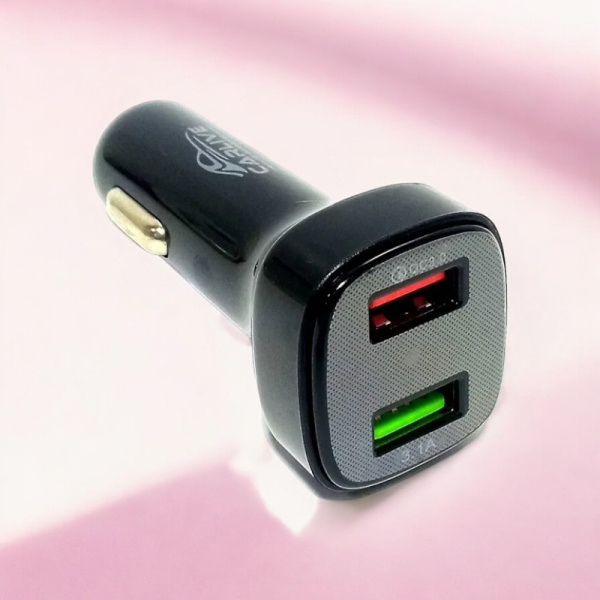 Автомобильное зарядное устройство Carlive CR29 2USB + QC3.0 18W с инд. вольтметра / Быстрое и качественное