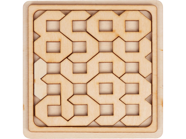 Деревянная головоломка «Цифры», Цвет натуральный