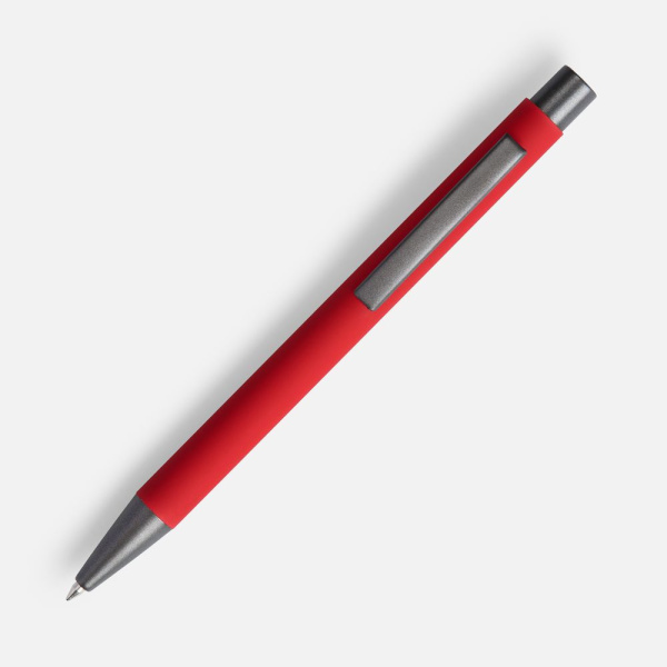 Ручка шариковая Atento Soft Touch, красная, 13,5х0,9 см