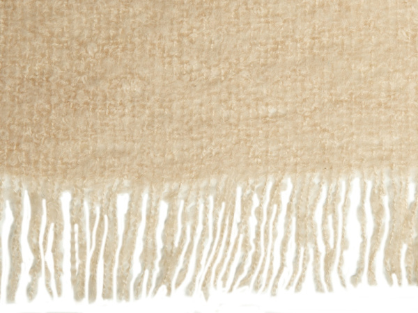 Плед акриловый «Mohair», Цвет бежевый