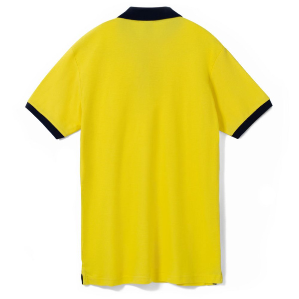 Рубашка поло Prince 190, желтая с темно-синим, XS–XXL