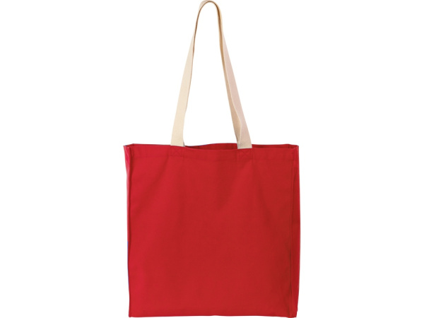 Сумка «Donny» из  хлопка 250г/м2 с донной складкой и парусиновыми ручками, Цвет красный