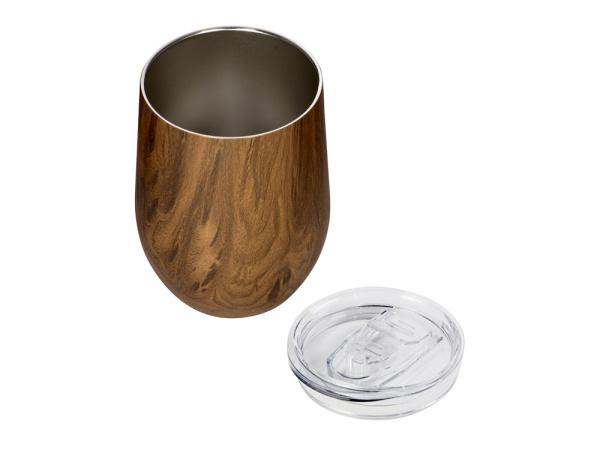 Вакуумная термокружка «Britewood S1», непротекаемая крышка, крафтовый тубус, Цвет дерево