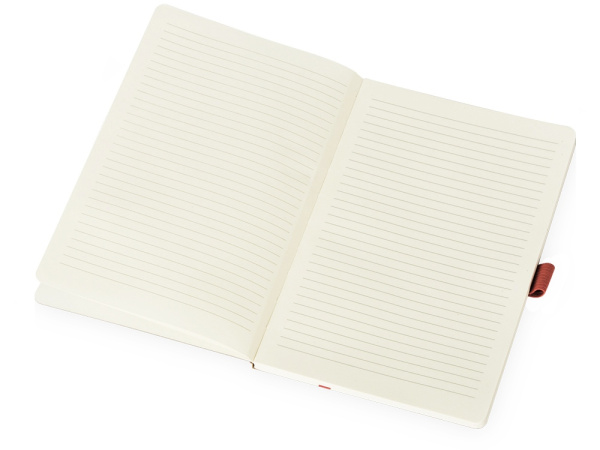 Блокнот А5 в гибкой обложке «Sevilia Soft», Цвет крафтовый/красный