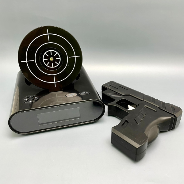 Будильник - мишень, часы Gun Alarm Clock 3 в 1