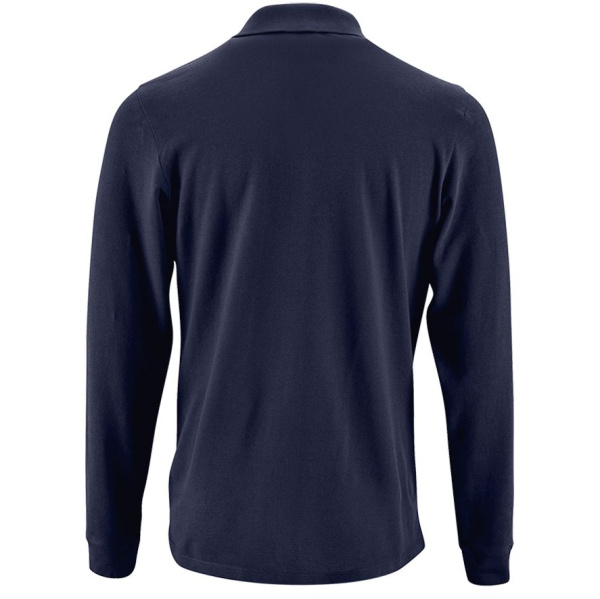 Рубашка поло мужская с длинным рукавом Perfect LSL Men, темно-синяя, S–3XL