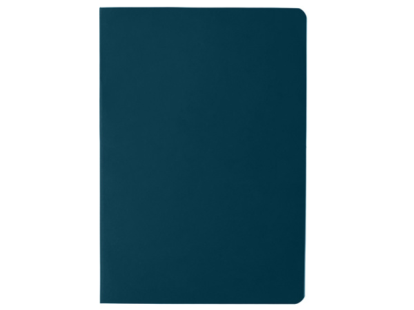 Блокнот в гибкой обложке A5 «Виспи 2.0» в клетку, Цвет темно-синий