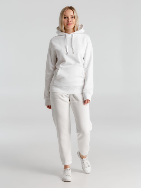 Толстовка с капюшоном унисекс King, белая, XS–4XL