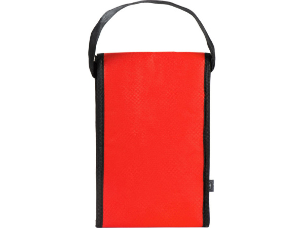 Сумка-холодильник Reviver на липучке из нетканого переработанного материала RPET, Цвет красный