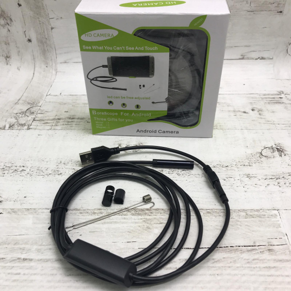 USB эндоскоп HD Ф7.0 мм (дл. 2 метра) New Version