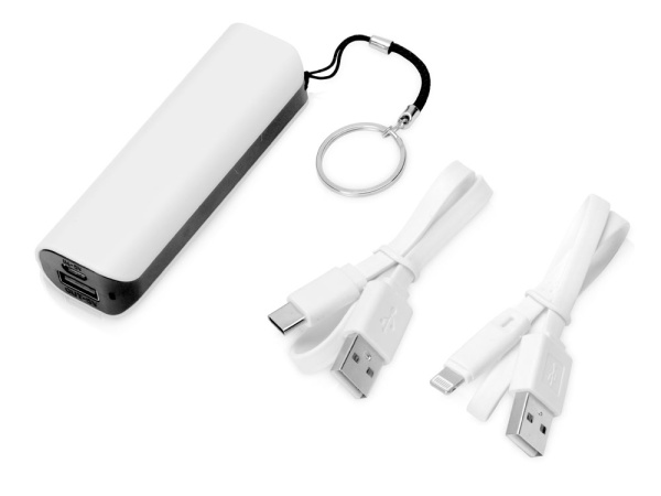 Подарочный набор с повербанком «Nathom», Цвет черный, белый