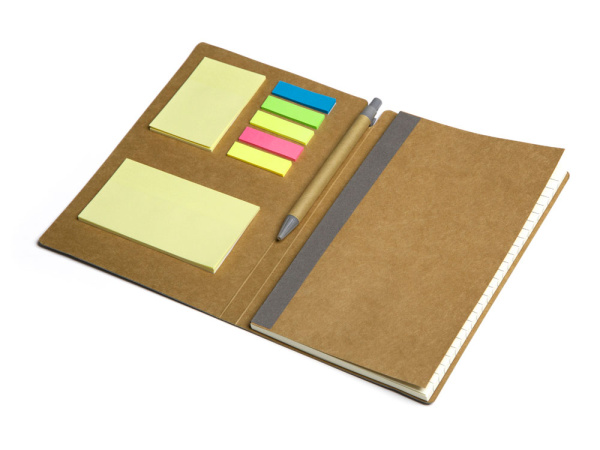 Блокнот А5 «Write and stick» с ручкой и набором стикеров, Цвет серый