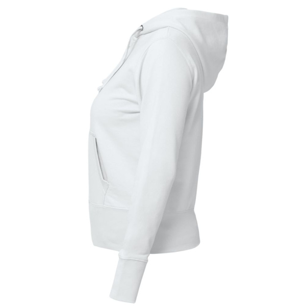 Толстовка женская Hooded Full Zip белая, XS–XXL