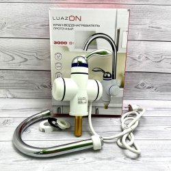 Кран-водонагреватель LuazON LHT-02, проточный, 3 кВт, 220 В, белый