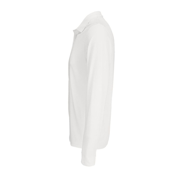 Рубашка поло с длинным рукавом Prime LSL, белая, XS–5XL