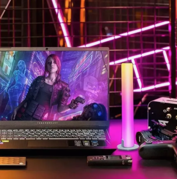 Умный настольный светильник лампа, подсветка для телевизора и монитора Ambilight, управление со смартфона, пульт ДУ, в комплекте 2 штуки