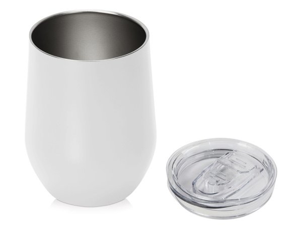 Вакуумная термокружка «Sense», непротекаемая крышка, крафтовая упаковка, Цвет белый