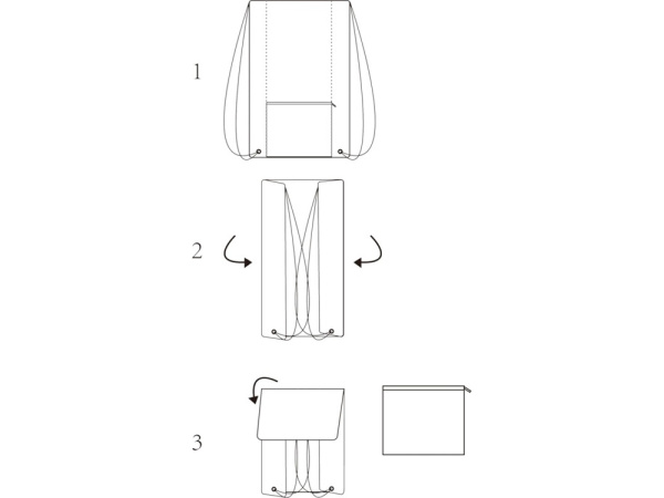 Складной рюкзак со шнурком «Coss», Цвет темно-красный