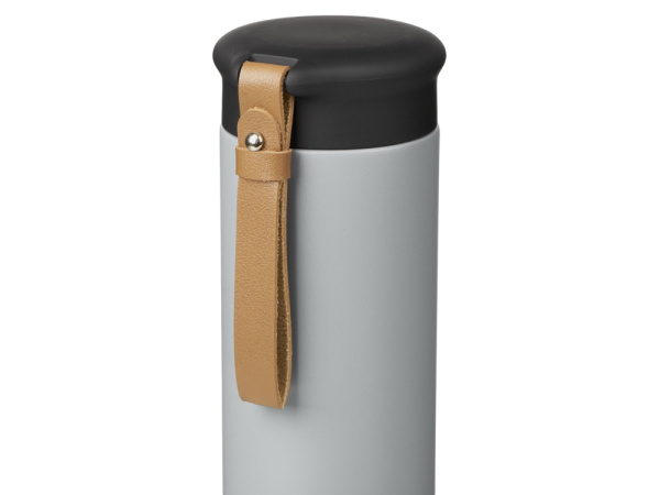 Вакуумный термос «Engage»,тубус, 450 мл, Цвет средне-серый, коричневый