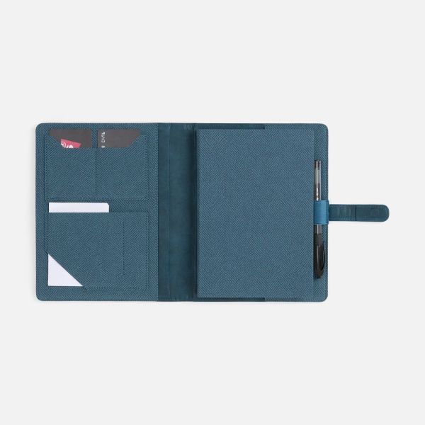 Ежедневник-органайзер Twill, недатированный, синий, 17х22,5х2,8 см