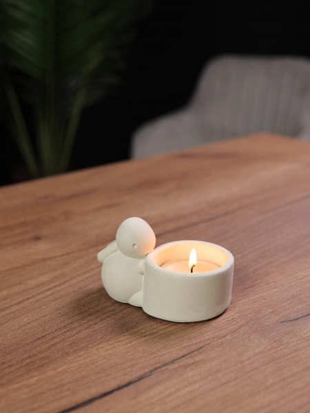 Маленький Зайчик - Статуэтка-подсвечник декоративная из гипса, арт. g005003