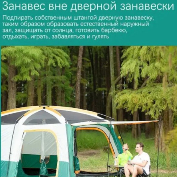 Палатка туристическая 8-местная  420х305х200см