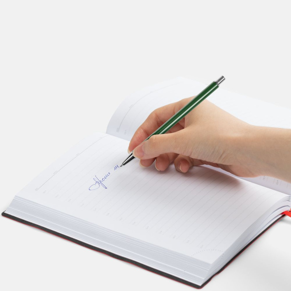 Ручка шариковая Slim Beam, зеленая, 14х0,9 см