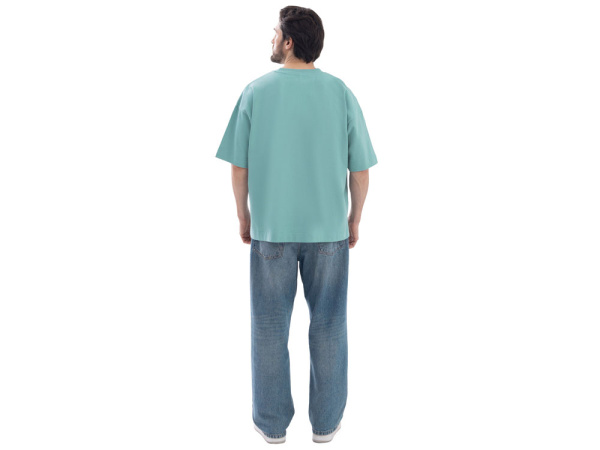 Футболка оверсайз «Beta.01» унисекс, Размер XL-2XL, Цвет пыльный бирюзовый