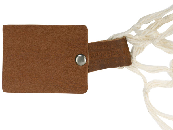 Авоська «Dream» из натурального хлопка с кожаными ручками, 15 л, Размер 15л, Цвет натуральный