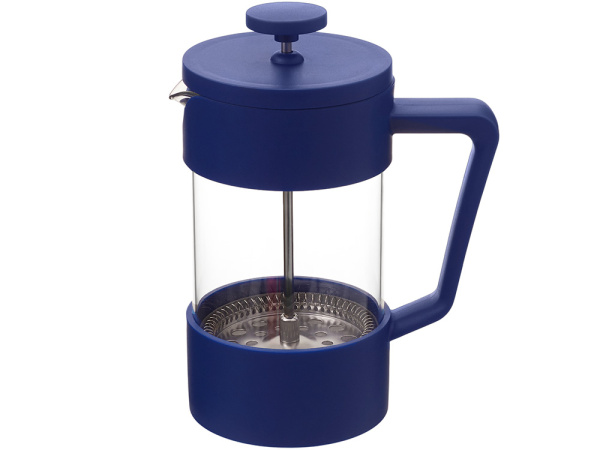 Френч-пресс «Intense», Цвет темно-синий/прозрачный
