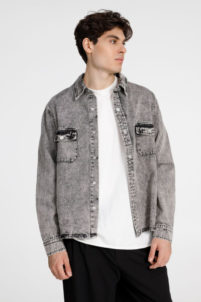 Куртка джинсовая O3, серая, XS–4XL