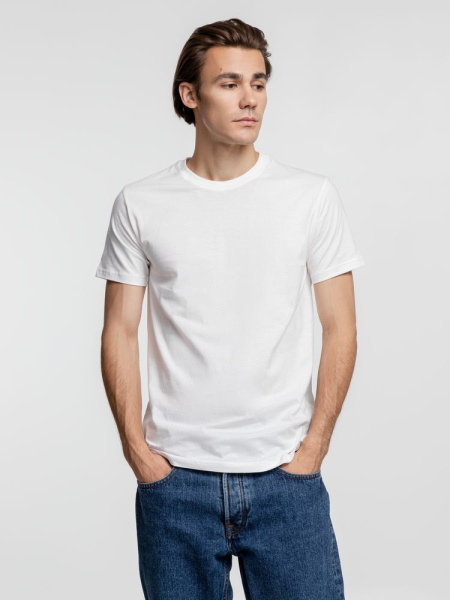Футболка унисекс T-Bolka 160, белая (теплый оттенок), XS–5XL