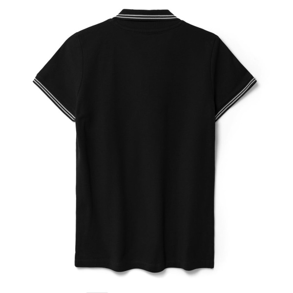 Рубашка поло женская Virma Stripes Lady, черная, S–XXL