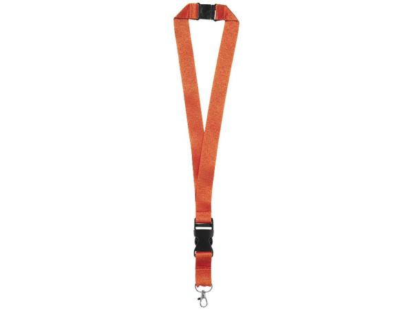 Шнурок «Yogi» со съемным креплением, Цвет оранжевый/черный/серебристый
