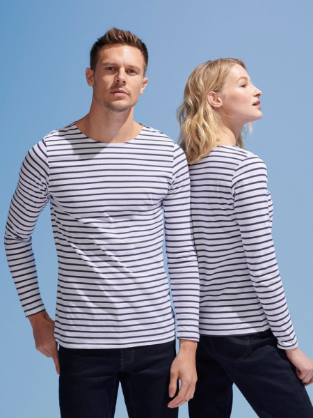 Футболка мужская Marine Men, белая с красным, S–XXL