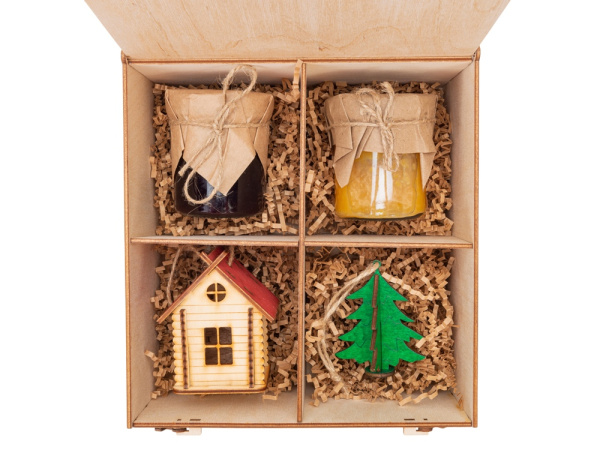 Подарочный набор «Decoration Deluxe» 2.0 с двумя видами варенья , Цвет натуральный