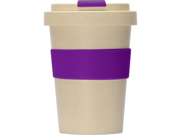 Стакан из пшеничного волокна «Flava», Цвет бежевый/фиолетовый