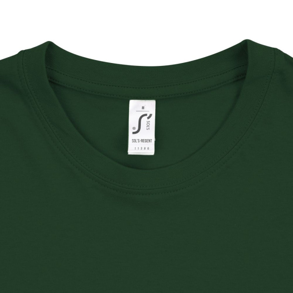 Футболка унисекс Regent 150, темно-зеленая, XS–3XL