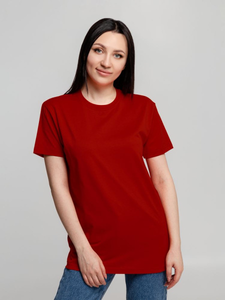 Футболка унисекс T-Bolka 160, темно-красная, S–4XL