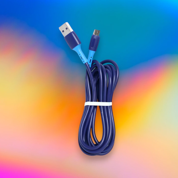Кабель USB MRM MR93m USB-Micro, длина 2000мм, ток 3А, синий / Удлиненная длина и защита от перегибов