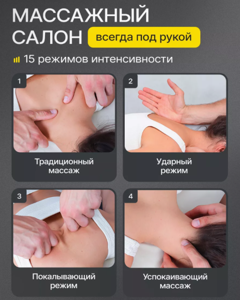 Массажер для шеи электрический импульсный / EMS вибромассажер