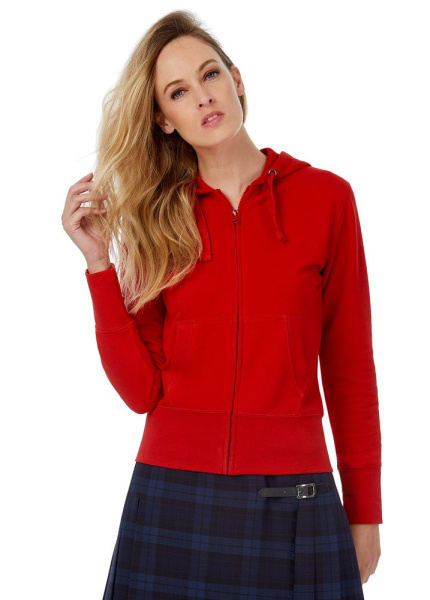 Толстовка женская Hooded Full Zip серый меланж, XS–2XL