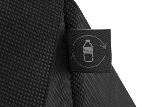 Сумка Reviver с донной складкой из нетканого переработанного материала RPET, Цвет черный